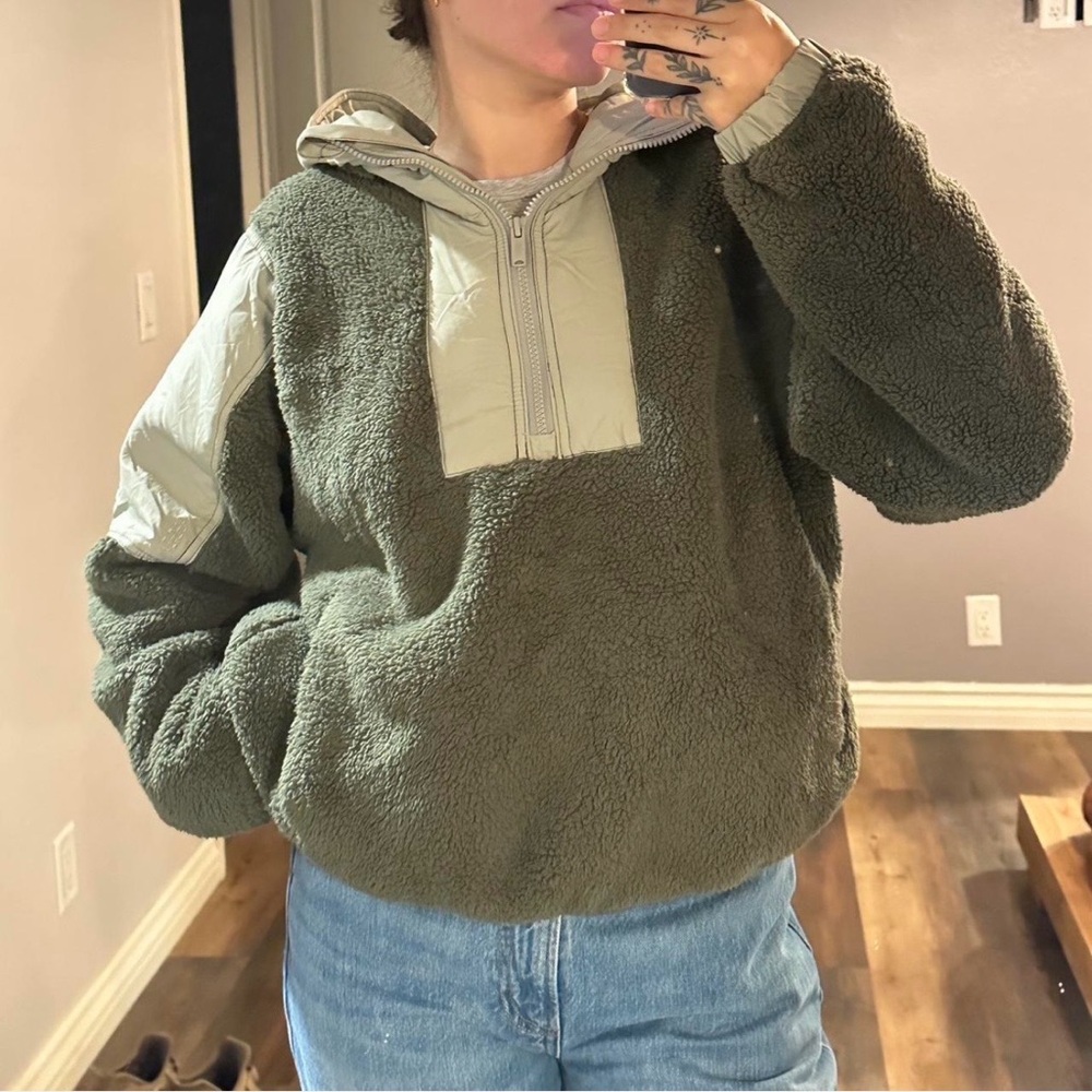 Free People Olive Teddy Jacket